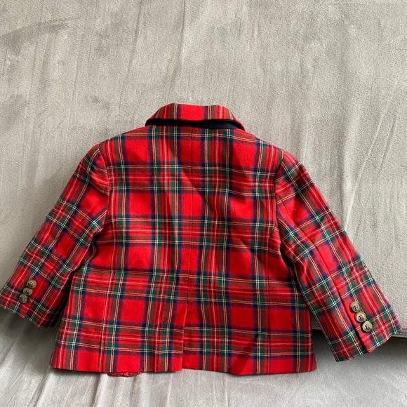 Janie and Jack plaid wool blazer, 6-12mo - Picture 2 of 2